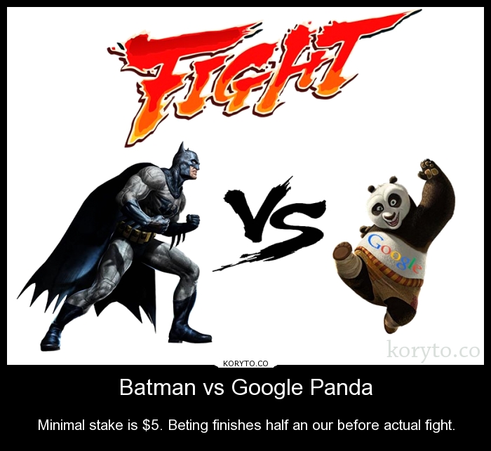 Batman vs Google Panda